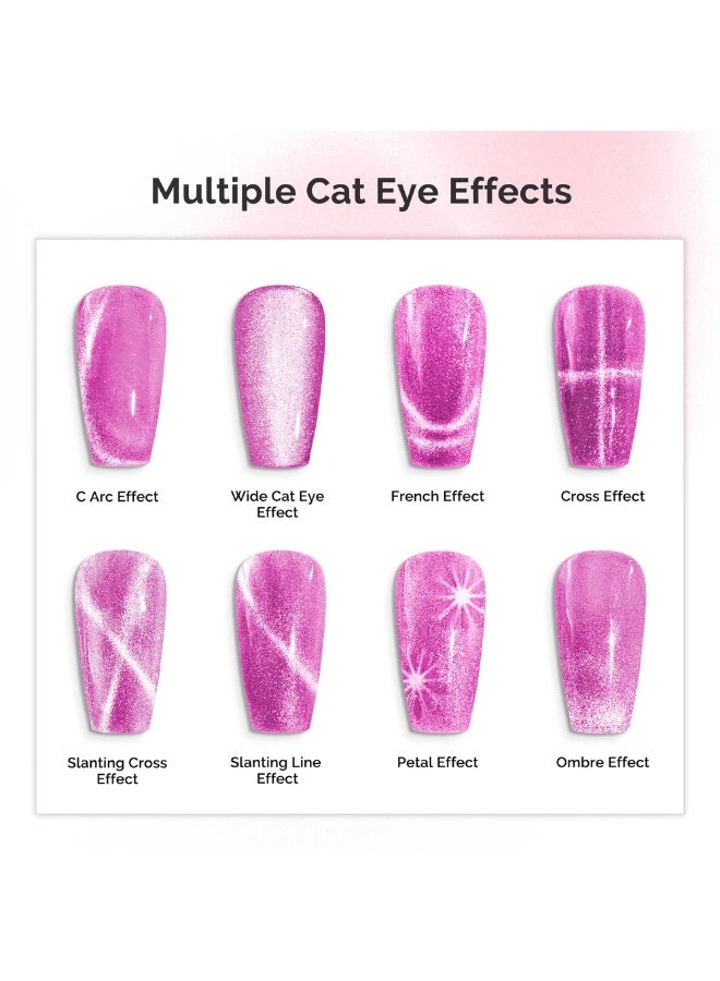 💅اداة مغناطيسية للاظافر 5 في 1 متعددة الوظائف  ، عصا مغناطيسية بتصميم عين القطة لطلاء اظافر جل عين القطة ثلاثية الابعاد مع حافظة واقية من السيليكون، ادوات تصميم الاظافر لصالونات التجميل والمنزل - Image 3